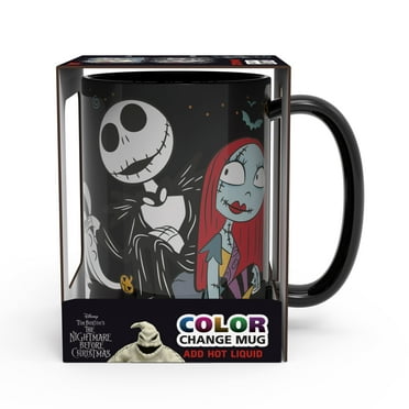 Zak Designs The Nightmare Before Christmas 15 Ounce Color Change Mug, Sally & Jack the Pumpkin King