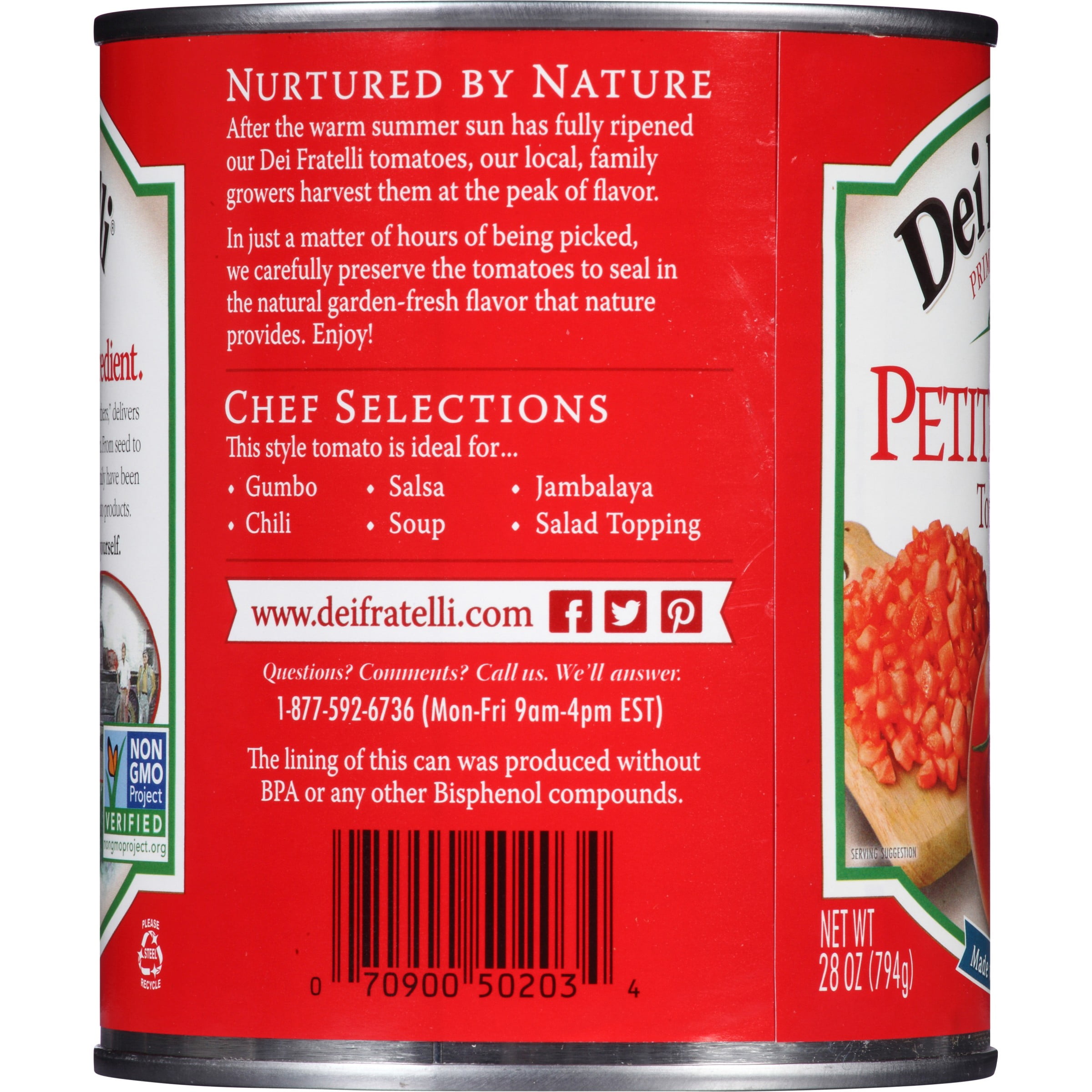 (6 pack) Dei Fratelli Petite Diced Tomatoes, 28 Oz