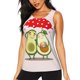 thumbnail image 1 of Fotbe Avocado Lovers Wearing Umbrella Blusas Sin Mangas para Mujer – Estilo Casual, Corte Suelto, Slim-Fit, Cuello Redondo Deportivo, Tops de Verano para Gimnasio y Yoga-Small, 1 of 7