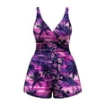 thumbnail image 4 of Plus Size Swim Romper Women Modest One Piece Swimsuit Full Coverage Boyleg with Pockets 2026 Bathing Suit Swimwear Summer Beach Vacation Outfits, 4 of 7