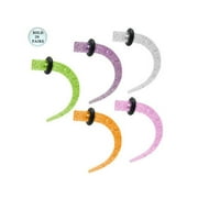 Acrylic Glitter 6 Gauge Ear Stretchers / Tapers  - 4 Colors Available