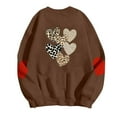 thumbnail image 4 of Sakmal Sweatshirts Women Fall Brown Sweatshirts Comfy Heart Fall Clothes 2025, 4 of 5
