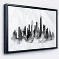 thumbnail image 1 of Designart - Silhouette Noire de Chicago - Impression sur Toile Encadrée, 1 of 4