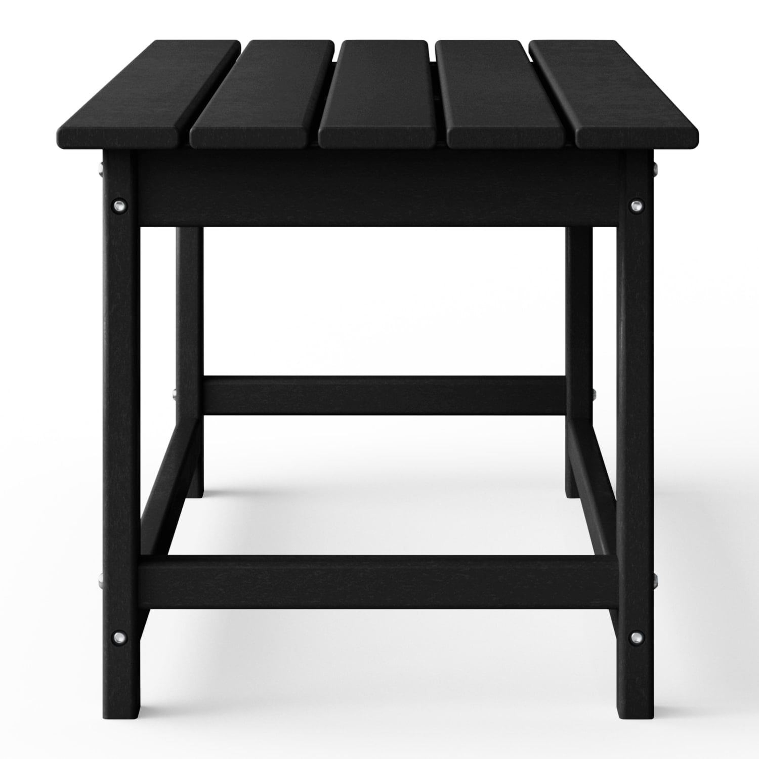 WestinTrends Malibu Patio Outdoor Coffee Table – 35" All-Weather Poly Lumber Adirondack Porch Table, Black