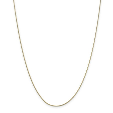 14K Yellow Gold .90mm Round Snake Chain 24 Inch