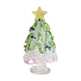 thumbnail image 2 of Bomd Mini Glass Christmas Decoration, Crystal Decoration With Colorful Lights And Golden Star, for Holiday Celebrations, Home, Office, Desk, Party Decor And Christmas Gift(Green Pink), 2 of 7