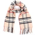 thumbnail image 2 of Women Men Red Scott Plaid Scarves Classic Warm Soft Scarf with Fringes, 2 of 2