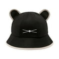 thumbnail image 4 of Segolike Womens Sun Hat, Cat Ear Bucket Hat Portable Beach Hat Wide Brim Foldable Sun Visor Hats Fisherman Cap for Trip Summer Sightseeing Hiking Black, 4 of 7