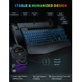thumbnail image 3 of Wireless Keyboard and Mouse Backlits, Wrist Rest, LED Mouse, Rechargeable Ergonomic Keyboard with Phone Holder, Silent Light Up Combo for Computer, M, 3 of 8