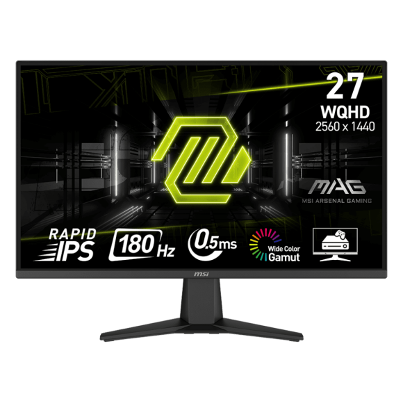Remis à Neuf MSI MAG 275QF 27 Pouces QHD 2560 x 1440 Rapid IPS 180Hz Adaptive Sync 2x HDMI 2.0b 1x DisplayPort 1.4 IPS Moniteur de Jeu
