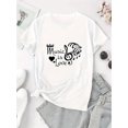 thumbnail image 2 of Women's Casual Music & Love Graphic Tee - Short Sleeve, Round Neck, Polyester Blend, Comfortable Summer Top for Casual Attire, 2 of 6
