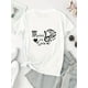 thumbnail image 2 of Camiseta De Manga Corta Para Mujer, Camisetas De Verano Para Pescar, Acampar, Uso DiarioWomen's Casual Music & Love Graphic Tee - Short Sleeve, Round Neck, Polyester Blend, Comfortable Summer Top fo, 2 of 6