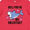 thumbnail image 4 of Inktastic Will you be my Valentine with Cute Shark and Hearts Boys or Girls Baby T-Shirt, 4 of 5