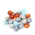 thumbnail image 2 of CousinDIY Bubblegum Bead 20mm 20/Pkg-Turquoise Brown Speckled, 2 of 2