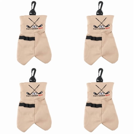 4X Golf Ball Storage Bag Holder This Funny Golf Gift is Sure to Make A Laugh Store Your Golf Accessories Stocking Brown 4 x ball bag Brown