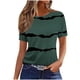 thumbnail image 2 of Puntoco Liquidación de camisetas cortas para mujer Camiseta estampada informal y de moda para mujer con cuello redondo y manga corta, 2 of 3