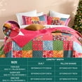 thumbnail image 2 of CHARRYARN Twin Size Quilt Set - Comforter Set Red Bedding Sets, Soft Coverlet Patchwork Reversible Lightweight Bedspread with 1 Pillow Shams, (68"x90", 2 Pieces), 2 of 7