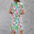 thumbnail image 4 of Sentmoon Comfort Womens Dresses Fall Dresses for Women 2024 Casual Fashion Floral Print Short Dresses,Fit & Flare Trendy Women Clothing Pink XL Fall Saving, 4 of 4