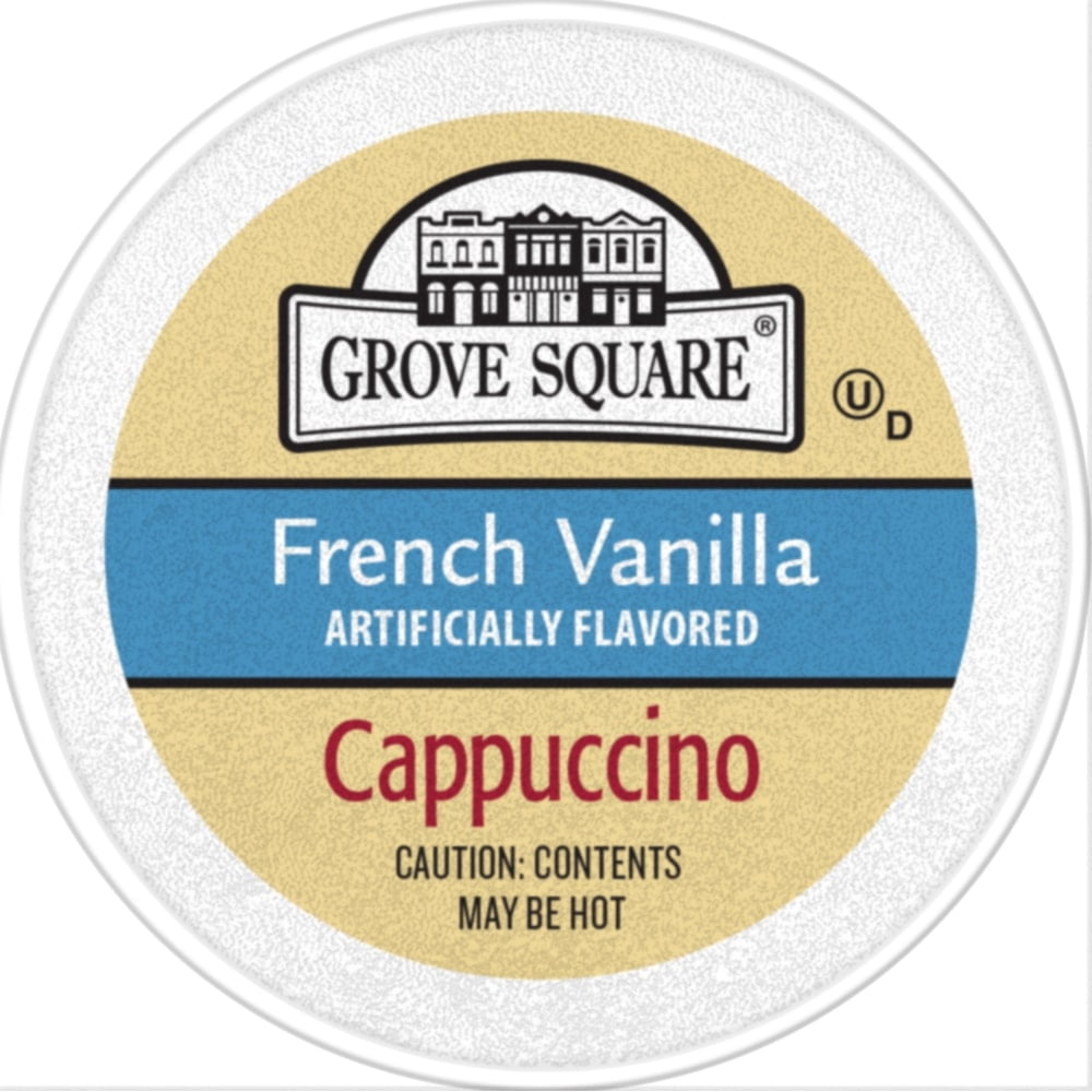 Grove Square French Vanilla Cappucino Coffee Pods, 24 Count for Keurig