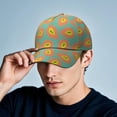 thumbnail image 3 of Baseball Cap Papaya Tropical Fruit Print Classic Exotic Pattern Design Cute Kawaii Cartoon Papaya Lover Adjustable Dad Hat Funny Illustration Painting Abstract, 3 of 4