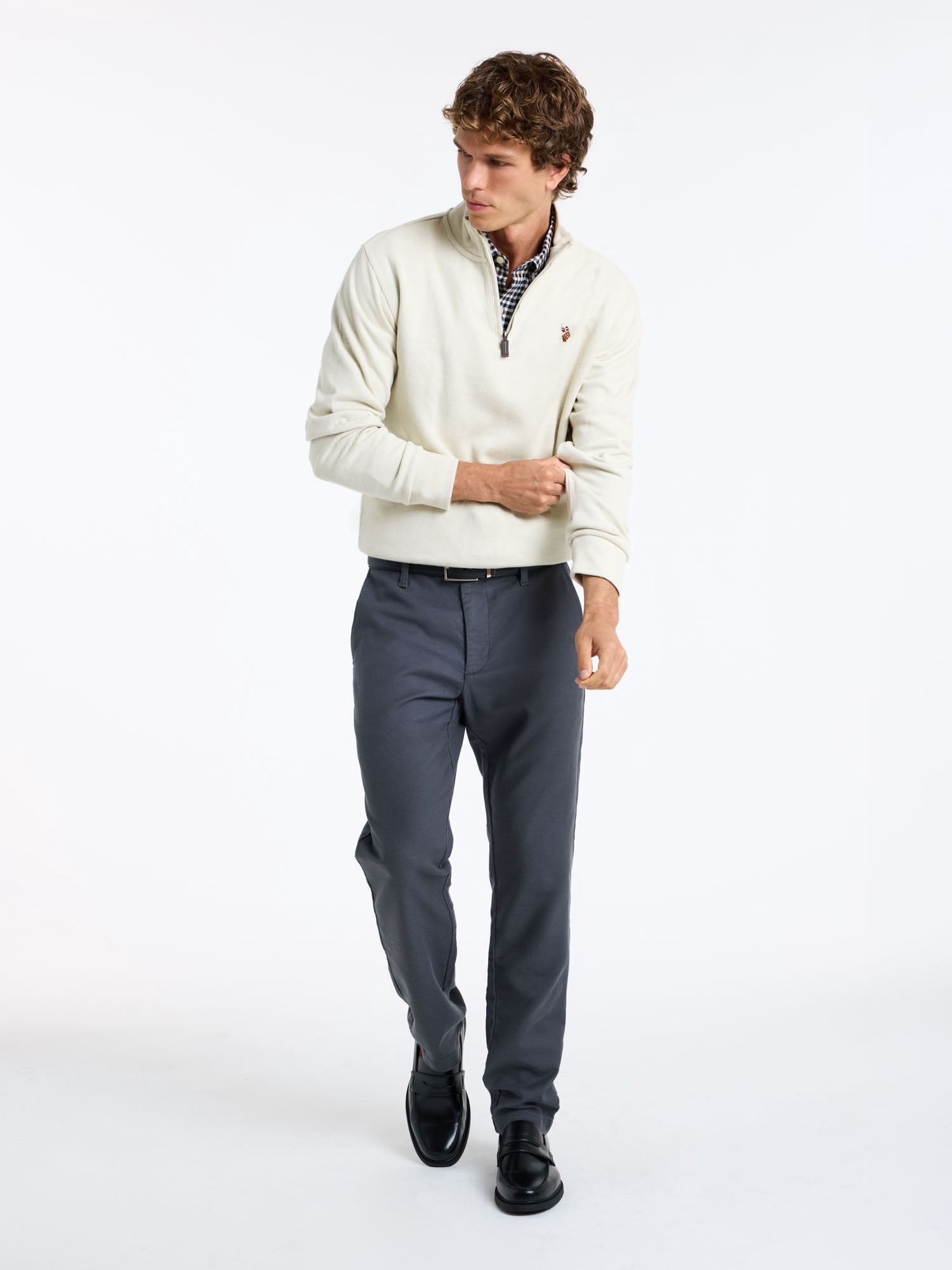 U.S. Polo Assn. Men's Quarter Zip Flatback