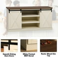 thumbnail image 3 of Sophia&William 55'' Sliding Barn Door Kitchen Sideboard Buffet Storage Cabinet-White, 3 of 7