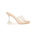 thumbnail image 2 of Women's Square Toe Open Toe Clear Vamp Transparent Architectural Heel 20615, 2 of 6