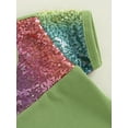 thumbnail image 6 of Bagilaanoe 2pcs Little Girls Short Pants Set Sequin Short Sleeve T-Shirt Tops + Shorts 2T 3T 4T 5T 6T 7T Kid Casual Summer Outfits, 6 of 9
