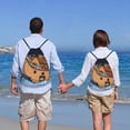 thumbnail image 5 of Sikiie Ocean Scene with Noah's Ark Drawstring Backpack Drawstring Bags, Draw String Back Bag for Sports, Gym, Travel, Swimming, Beach-Small, 5 of 6