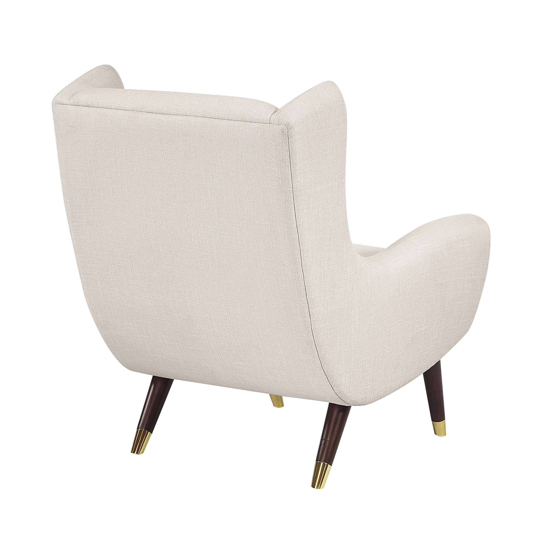 OakvillePark Calista Textured Fabric Wingback Accent Chair, Beige