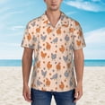 thumbnail image 4 of Daiia Funny Chicken Hawaiian Shirt for Men Gentle Cotton Regular Short Sleeve Casual-Large, 4 of 9