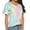 Purple Yellow, variant on Gustave Women Summer Short Sleeve V-Neck Tops Tie Dye T-Shirt Fashion Blouse Casual Loose Basic Tees, XXL