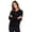 Black, variant on RBX Active Women's Regular Length Slouchy Fit Ribbed 1/4 Zip Pullover Hoodie Top