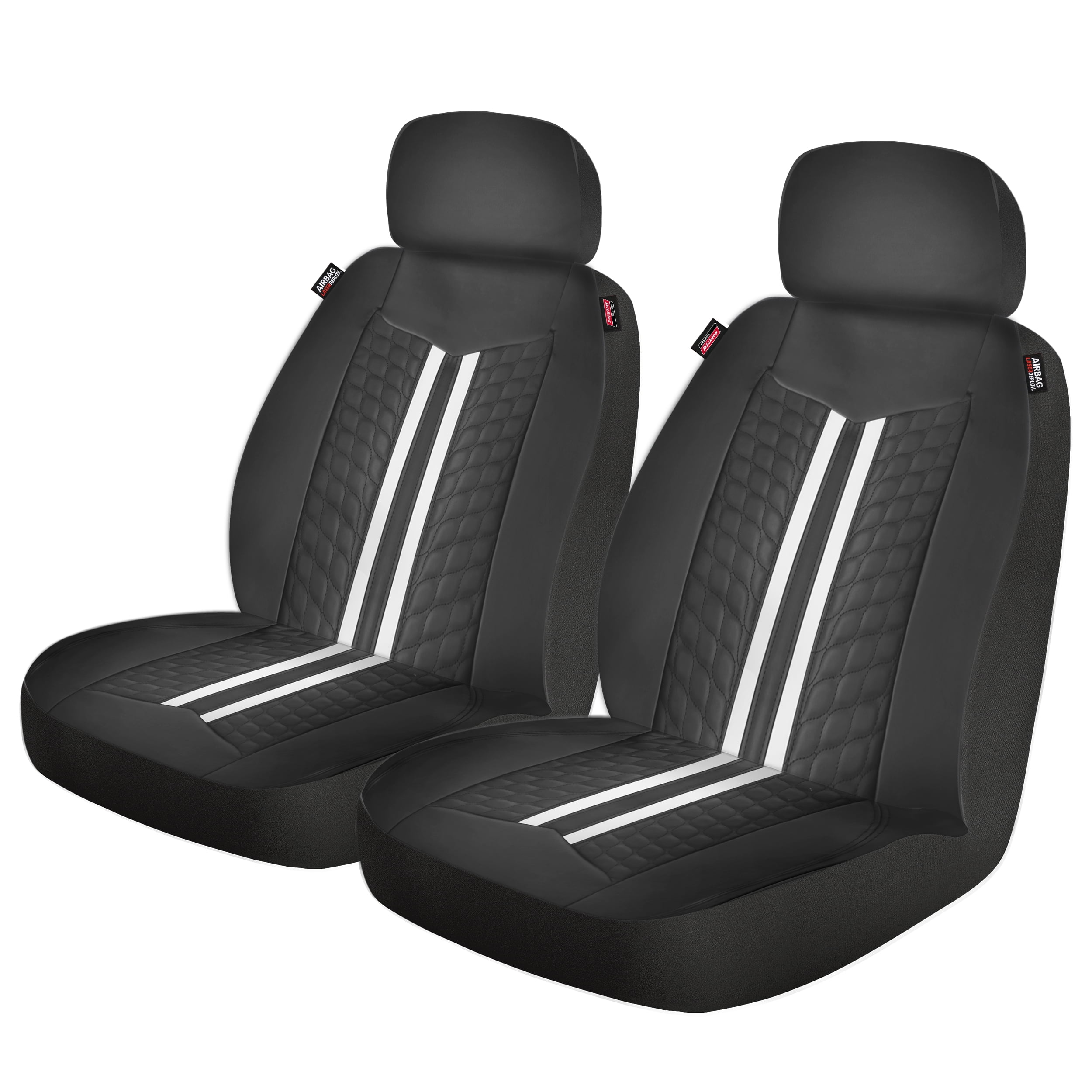 Genuine Dickies 2 Piece Classics Black Car Seat Covers fits Low Back Seats, 40219WDI