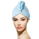 thumbnail image 3 of Paquete de 2 toallas de microfibra para el cabello, toalla para secar el cabello, turbante absorbente de terciopelo Coral para el cabello de secado rápido Vhermosa, 3 of 5