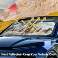 thumbnail image 3 of Yuyamidu Running Horse Car Windshield Sunshade Easy to Install Front Window Sunshade for Car Foldable Sun Blocker Visor Protector for Most Big Auto Sedan SUV, 3 of 7