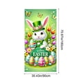 thumbnail image 3 of weibbin Easter Bunny Door Banner with Eggs - 35x71 Inch Vertical Polyester Flag for Front Door, Spring Party Backdrop, Style D, 3 of 6