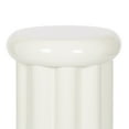 thumbnail image 6 of Kate and Laurel Jace Modern Metal Round Side Table, 12 x 12 x 18, Beige, Transitional Dorm Living Room Scalloped End Table for Use as Bedroom Nightstand or Outdoor Patio Decor Option, 6 of 8