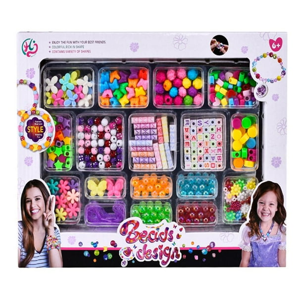 Diy Hecho A Mano Con Cuentas Para Niños, Manualidades De Juguete, Pulsera, Collar, Kit De Joyería, Juguete Para Regalo Para Niña Moyic FN006037-00