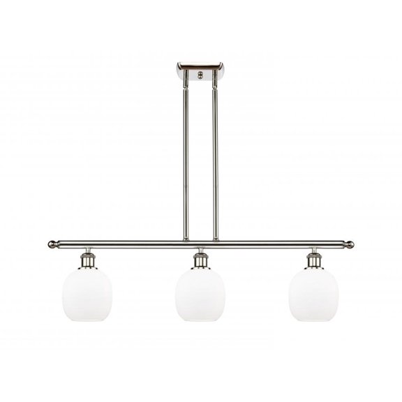 Innovations 516-3I-PN-G101-LED Belfast 3 Light Island Light part of the Ballston Collection, Polished Nickel