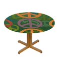 thumbnail image 3 of BCIIG Peace Sign Round Tablecloth Stain Resistant and Washable for Indoor Outdoor Kitchen Dining Wedding Parties 100% Polyester Fiber 31-35, 3 of 8