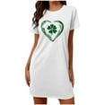 thumbnail image 4 of LIaqionyy Womens St. Patrick's Day Nightgown Short Sleeve Sleepshirt Nightshirt Soft Pajamas Dress Casual Sleepwear, 4 of 5