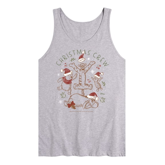 Disney Winnie The Pooh - Tigger, Pooh, Eeyore, & Piglet Christmas Crew - Men's Jersey Tank Top