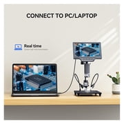 1200X 7 Digital Microscope For Electronics Soldering IPS Screen 12MP Repair Coin Microscopio For Windows Mac ,Versatile Design