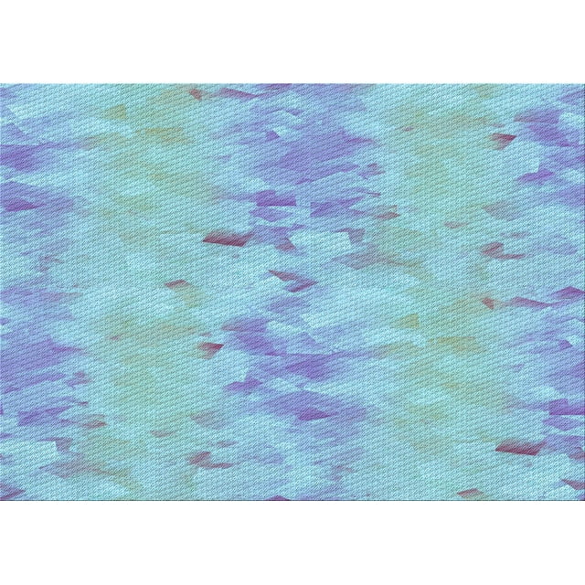Ahgly Tapis Rectangulaire Lavable en Machine Intérieur Transitionnel Bleu Iceberg, 4 Pieds x 6 Pieds