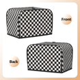 thumbnail image 3 of Haiem Black and White Checkerboard Print Toaster Covers 2 Slice Wide Slot,Bread Dust Cover & Fingerprint Protection,Bread Machine Cover,Appliance Covers, 3 of 7