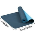 thumbnail image 2 of Pimea Performance Yoga Mat, Made of Durable TPE, 72"x24"x8MM Thick, Blue, 2 of 2