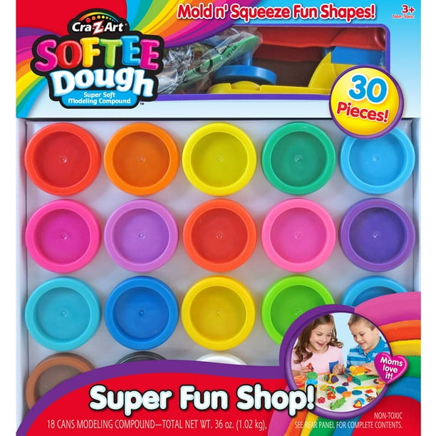 CraZArt Super Rainbow Softee Dough Color Pack Set 30Ct (Multicolor