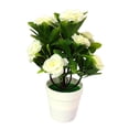 thumbnail image 1 of Artificial Flower Eco-friendly Washable 4 Colors Bonsai Pot Plant for Home White Plastic, 1 of 8