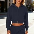 thumbnail image 6 of BLVB Womens Zip up Hoodies Jackets Cropped Sweatshirts Fall Outfits Casual Comfy Workout Tops Winter Clothes, 6 of 7
